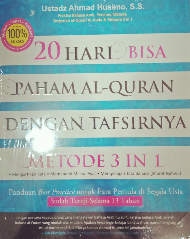 Resensi Buku : 20 Hari Bisa Paham Quran dengan Tafsirnya. Metode 3 in 1
