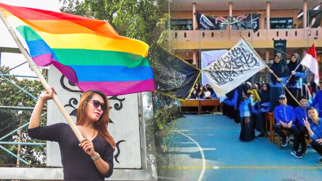 Bendera Tauhid Dikhawatirkan, Bendera Pelangi Dibiarkan