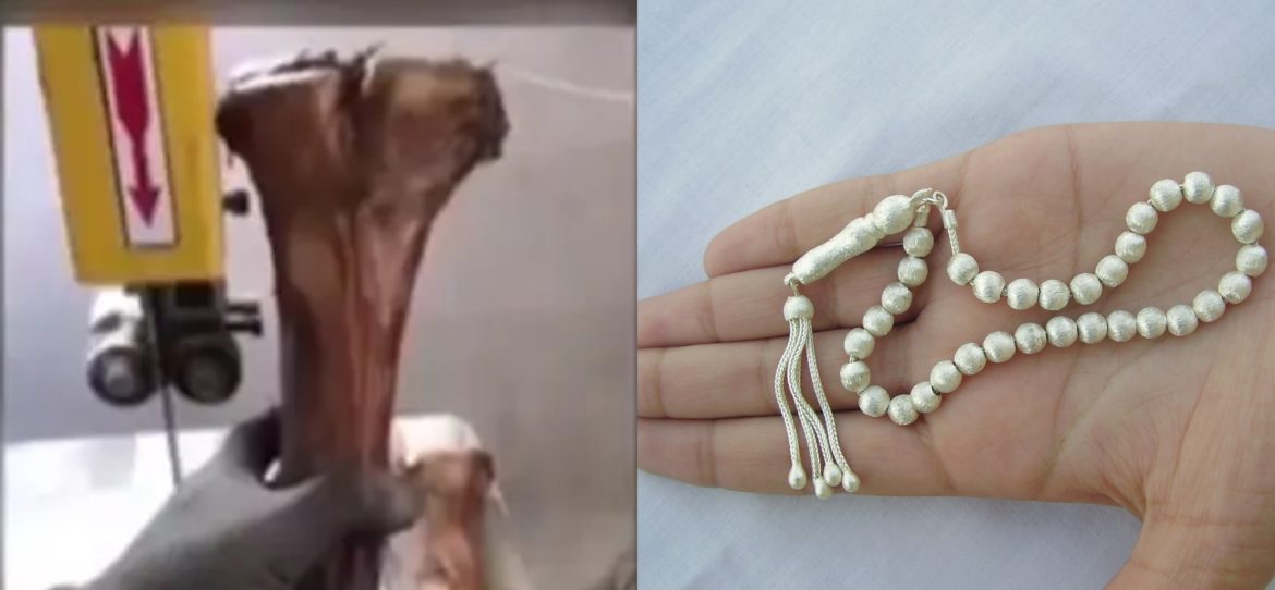 Cina Bikin Tasbih Pakai Tulang Babi dan Memasarkannya ke Negara-Negara Muslim