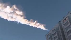 Jatuhnya Meteor di Rusia in Slow Motion