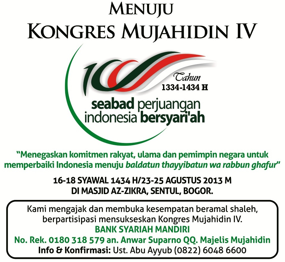 Jelang Kongres Mujahidin IV,  16-18 Syawal 1434 H
