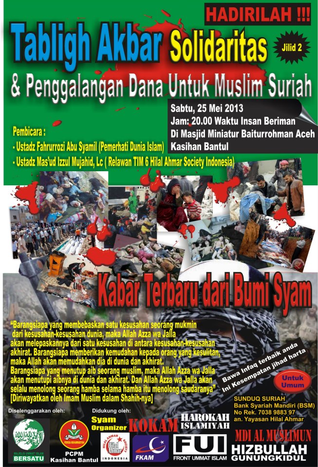 Tabligh Akbar Solidaritas & Penggalangan Dana untuk Muslim Suriah (Jilid 2)