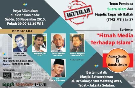 Undangan Terbuka : Fitnah Media Terhadap Islam