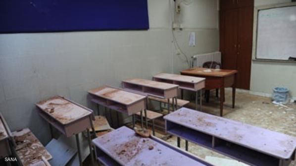 Kantor Berita Pemerintah Suriah Tuduh Pasukan Pejuang Bertanggung Jawab Atas Serangan Mortir Di Sebuah Sekolah Damaskus