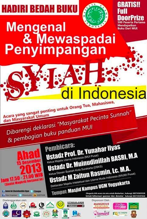 Hadirilah! Bedah Buku “Mengenal dan Mewaspadai Penyimpangan Syiah di Indonesia”