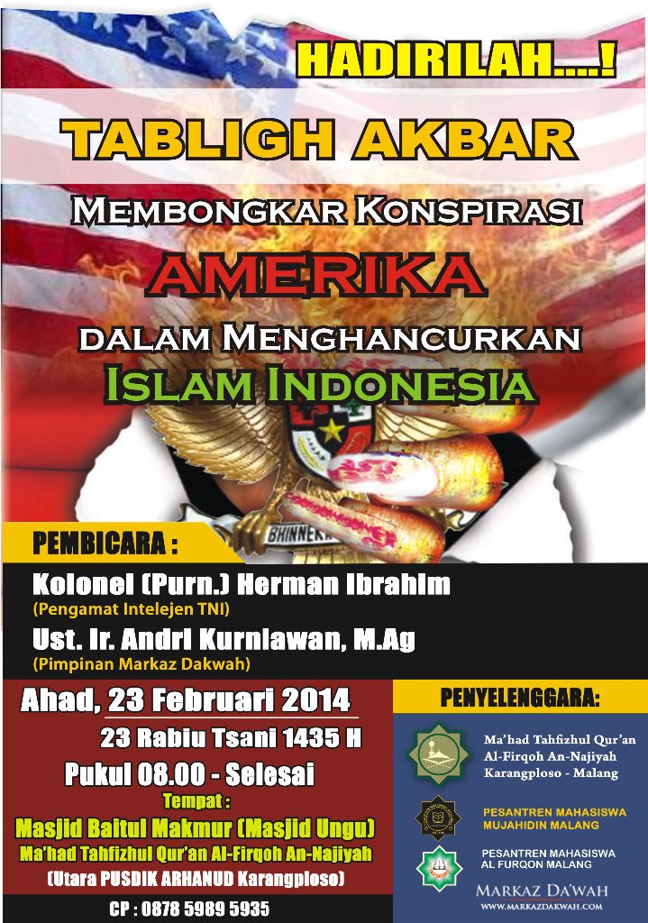 Tabligh Akbar : Membongkar Konspirasi AS dalam Menghancurkan Islam Indonesia