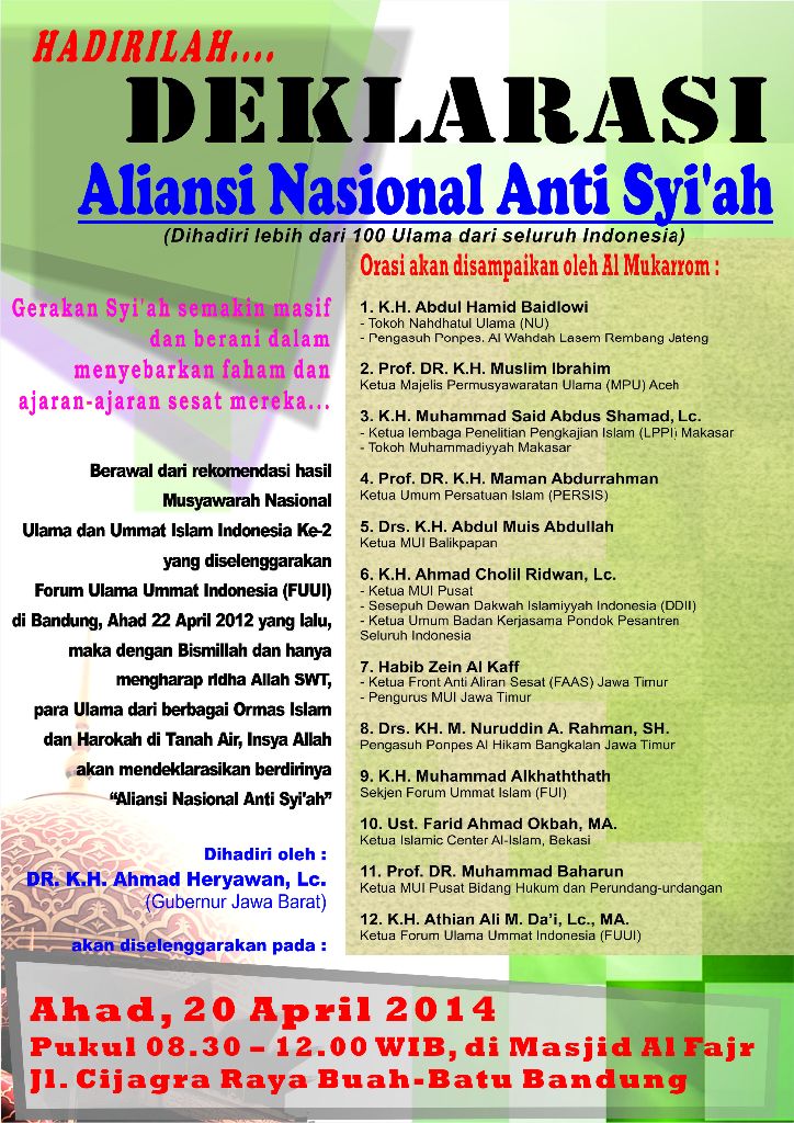 Deklarasi Aliansi Nasional Anti Syiah