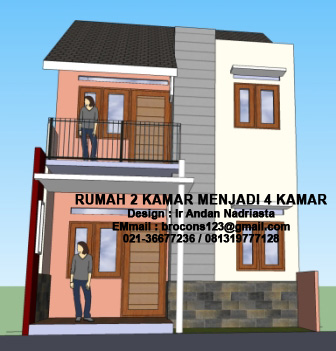 Konsultasi Arsitektur : Rumah 2 Kamar Menjadi 4 Kamar
