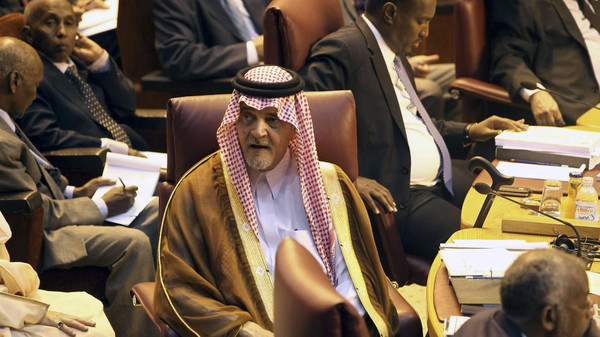 Saudi Arabia's Foreign Minister Prince Saud al-Faisal attends the opening of a meeting of Arab League foreign ministers at the Arab League headquarters in Cairo