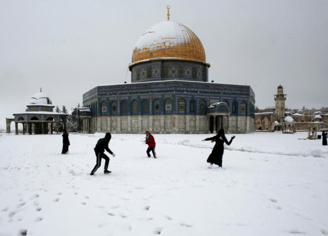 Salju Yerusalem-kubah as sakhrah 1