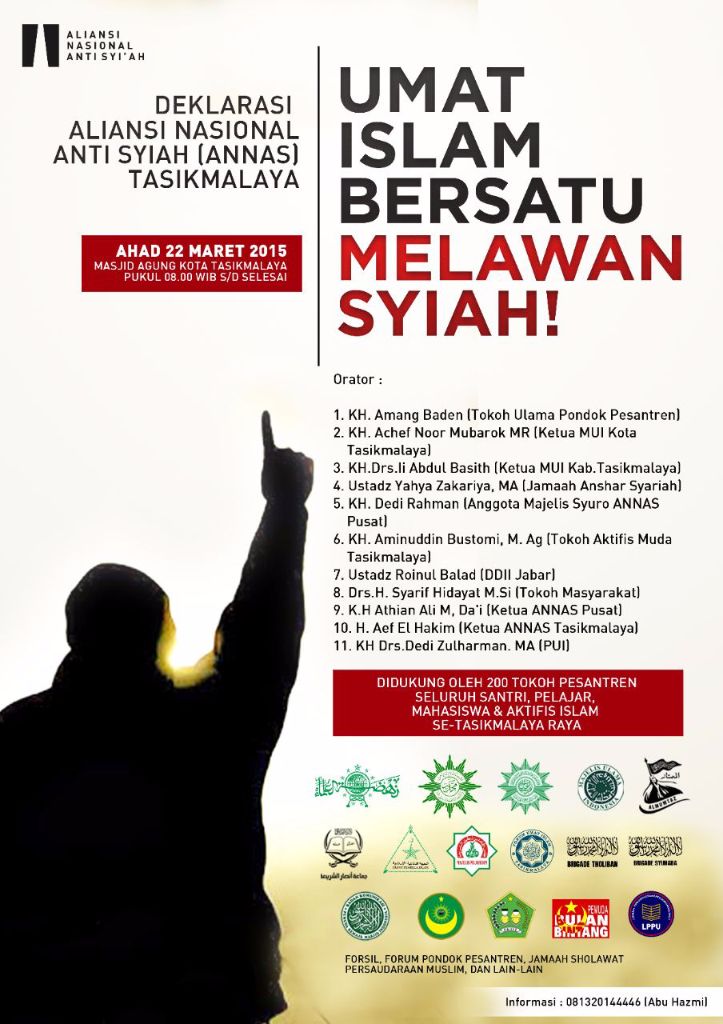 Pernyataan Sikap ANNAS Tasikmalaya Terkait Bahaya Syiah