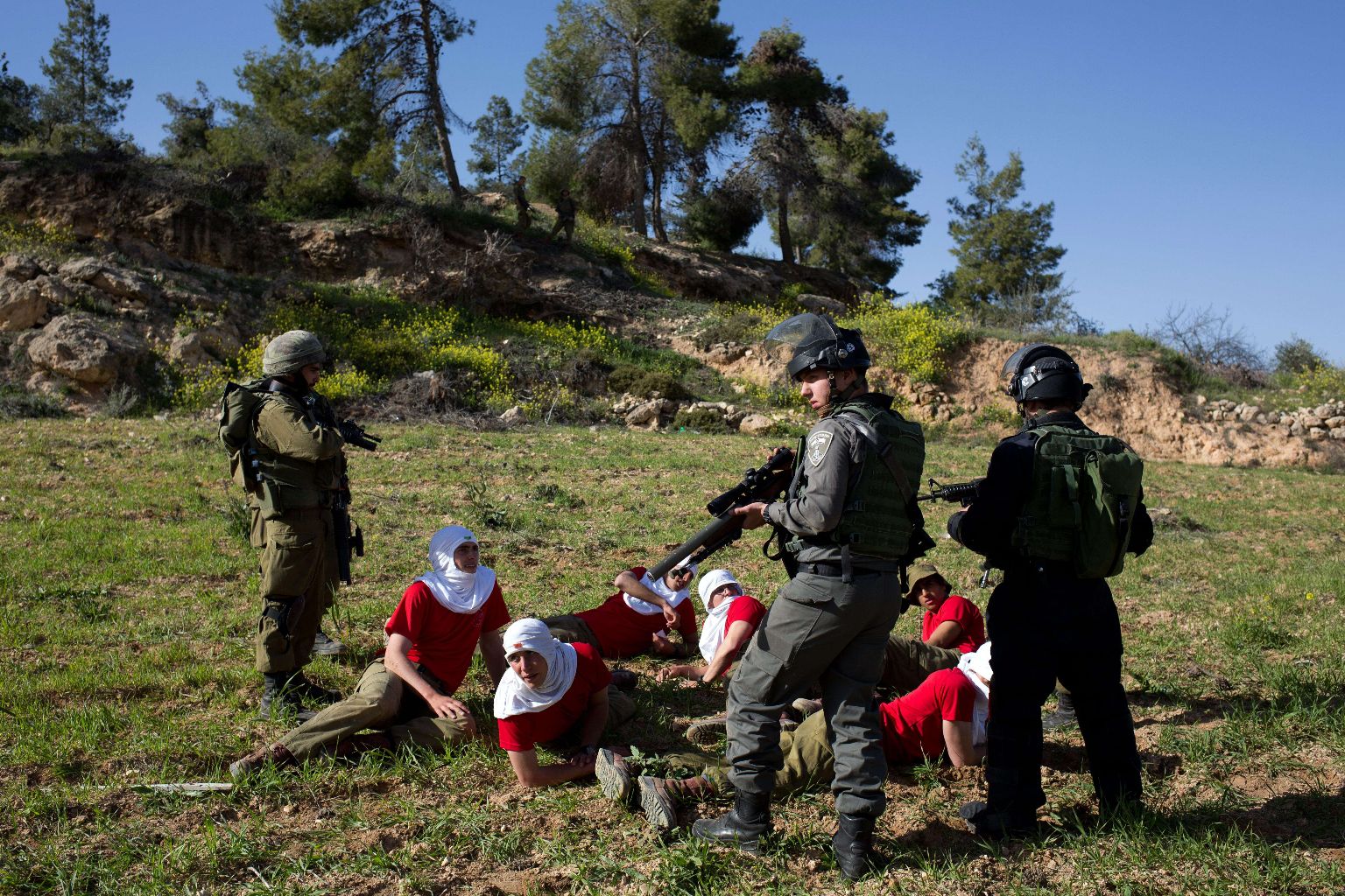ISRAEL-PALESTINIAN-ARMY-DRILL
