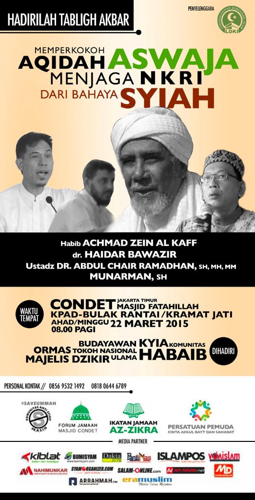 Tabligh Akbar “Memperkokoh Aqidah Aswaja, Menjaga NKRI dari Bahaya Syiah”