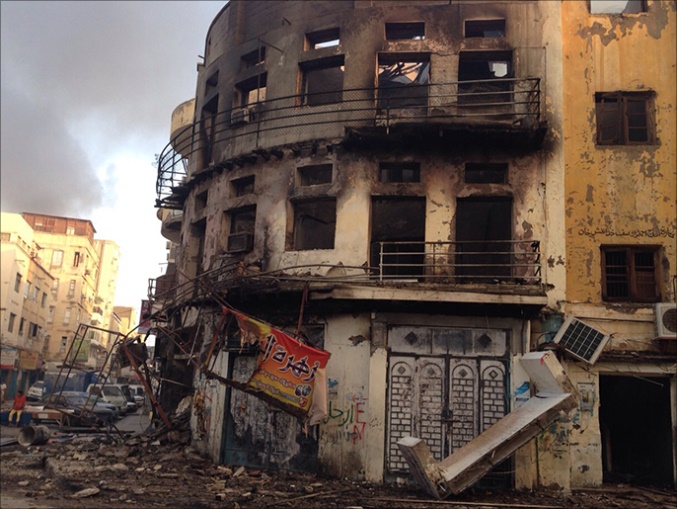 Kondisi Aden- hancur akibat bombardir