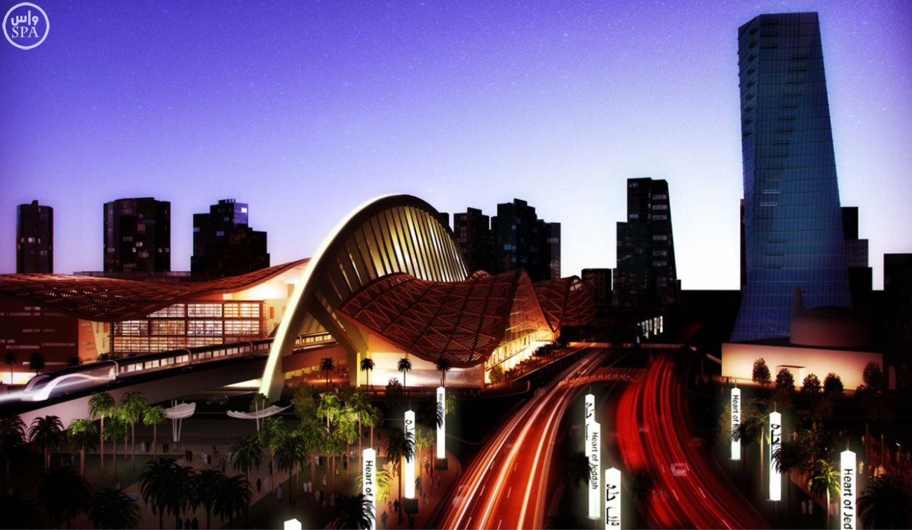 Metro Kota Jeddah - penampakan ketika malam