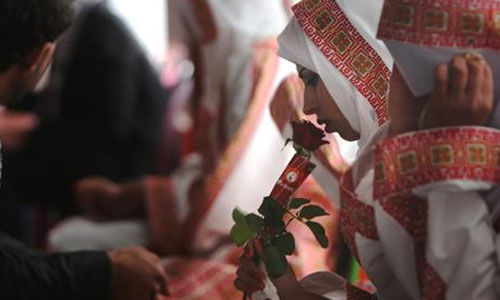 Prosesi Nikah Massal Pemuda Palestina Di Jalur Gaza