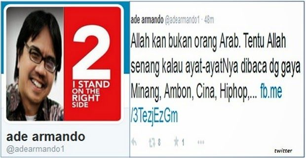 Menista Allah dan Agama Islam, Ade Armando Dipolisikan