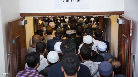 LONDON, ENGLAND - JUNE 19:  Men queue to enter the main prayer hall of the East London Mosque for the first Friday prayers of the Islamic holy month of Ramadan on June 19, 2015 in London, England.  Muslim men and women across the world began to observe Ramadan, a month long celebration of self-purification and restraint, earlier this week. During Ramadan the Muslim abstain from eating, drinking, smoking and having sex between sunrise and sunset, breaking their fast with an Iftar meal after sunset.  (Photo by Rob Stothard/Getty Images)