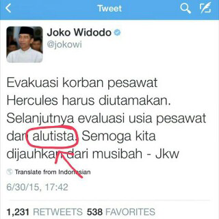 Tulis "Alutsista" Jadi "Alutista", Jokowi Dibully Netizen