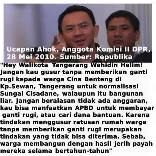 Jika Cina Digusur Harus Ada Ganti Rugi, Kalau Pribumi Yang Digusur Tidak Perlu