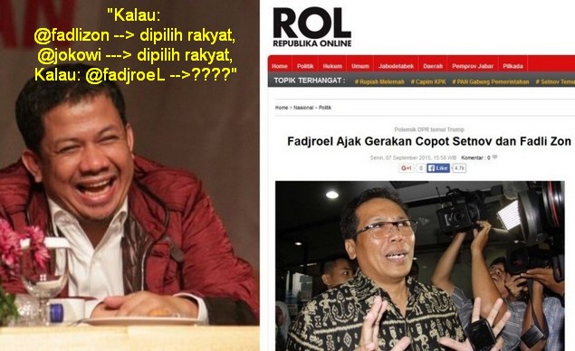 Fadjrul Serukan Turunkan Setnov dan Fadli Zon, kenapa Jokowi Tidak Sekalian?