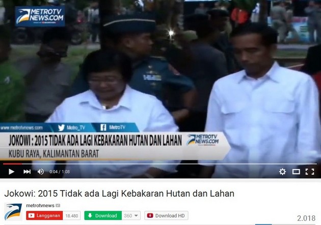 Jokowi: 2015 Tidak Ada Lagi Kebakaran Hutan dan Lahan