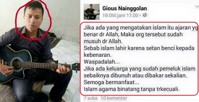 Bilang Islam Agama Binatang, Gious Nainggolan Harus Ditangkap!