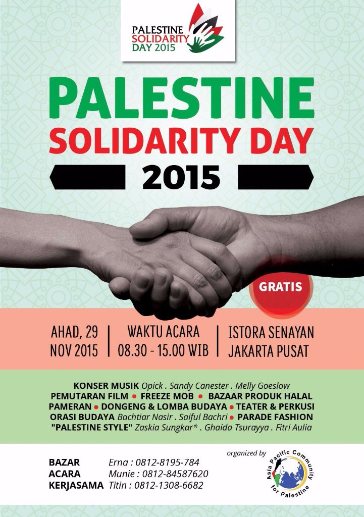 Palestine Solidarity Day 2015 Akan Diselenggarakan di Istora Senayan Jakarta