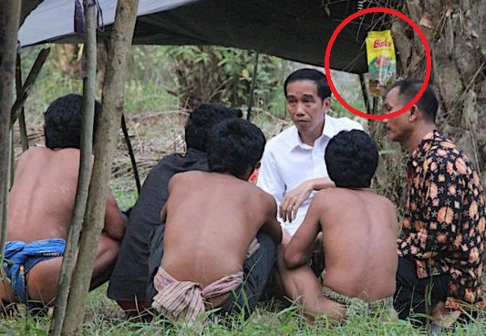 Foto Jokowi-SAD di Kebun Sawit Untuk Promosikan Minyak Goreng Bimoli?