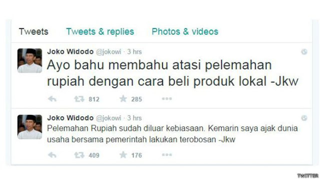 Pelaksanaan Nawacita: Di Twitter Ajak Beli Produk Lokal, Namun Dia Sendiri Beli Produk Asing