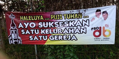 Pilkada Depok Digegerkan Temuan Spanduk Satu Kelurahan Satu Gereja