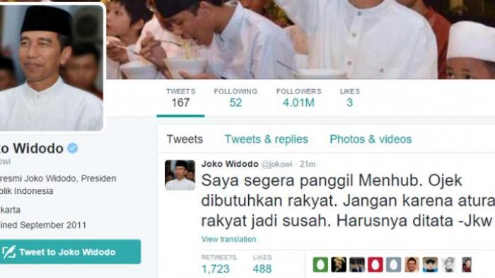 Soal Pelarangan Go Jek, Aneh Saja Jika Menteri Jonan Tidak Berkoordinasi Dulu Dengan Jokowi