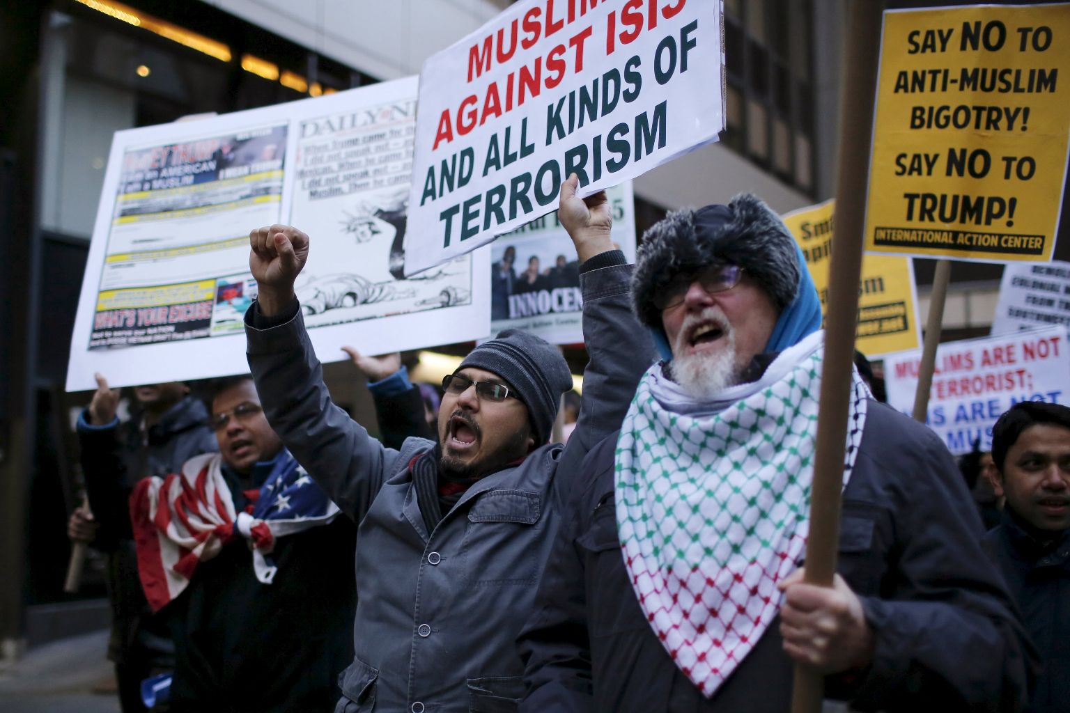 Unjuk Rasa Aktivis Kemanusiaan AS Tolak Trump Jadi Presiden