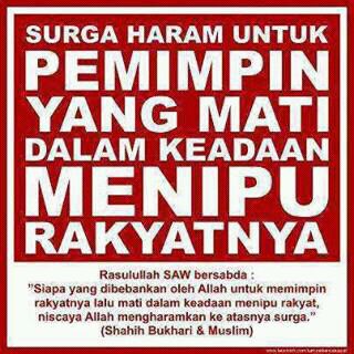 Ancaman Terhadap Penguasa Yang Curang