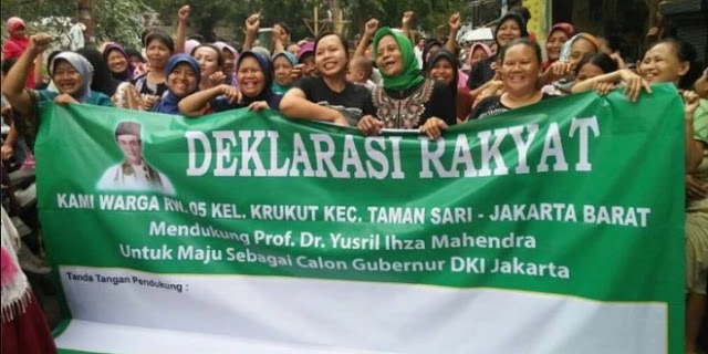 Kapok Sama Ahok, Warga DKI Berbondong-Bondong Dukung Prof. Yusril
