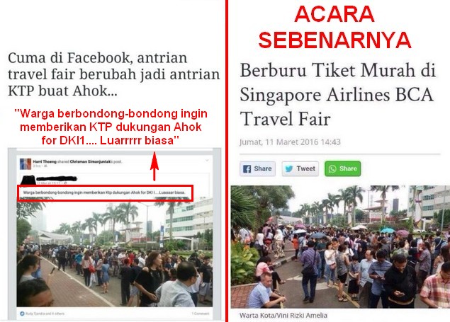Ahokers Kembali Coba Tipu Warga DKI Dengan Sebarkan Foto Palsu