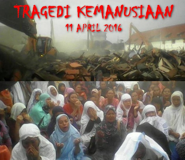 Foto Ketika Pribumi Muslim Pasar Ikan Digusur Ahok, Parpol Islam Tak Hadir Membela