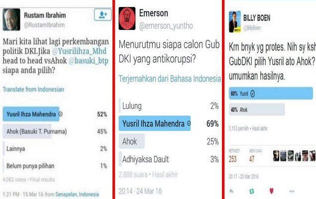 Kalah Terus Oleh Yusril, Addie MS Bikin Polling Pilgub DKI Tanpa Nama Yusril