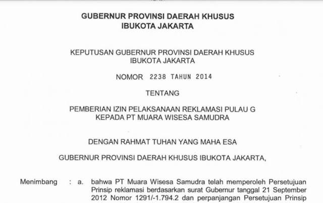 Ternyata, Baru Sebulan Gantikan Jokowi, Ahok Sudah Kasih izin ke Podomoro Grup Garap Reklamasi