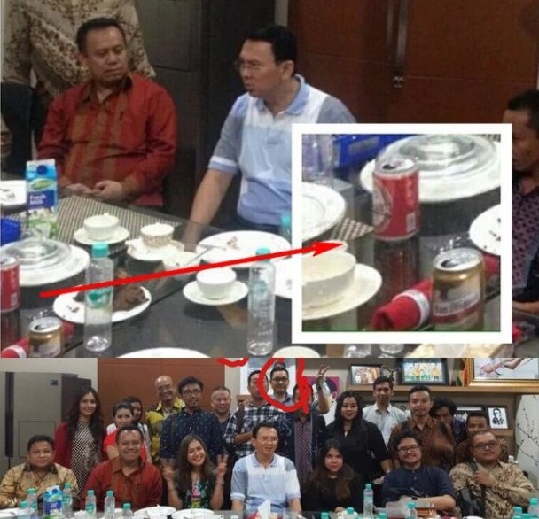 Minuman Keras Ikut Hadir Bersama 20 Buzzer Ahok Dalam Rapat Jumat Malam