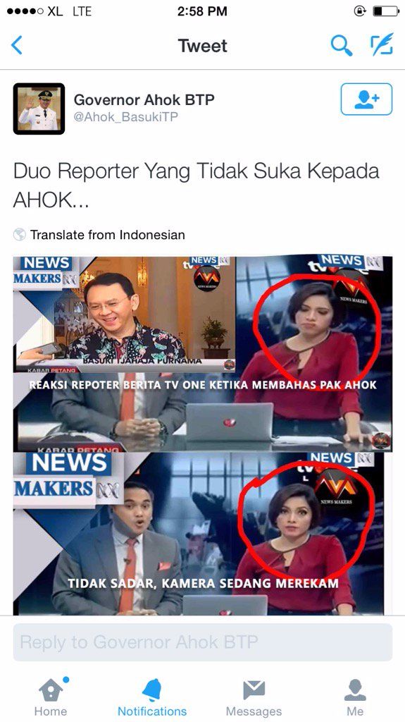 Difitnah, Jurnalis TV-One Dwi Anggia Laporkan Ahokers ke Polisi