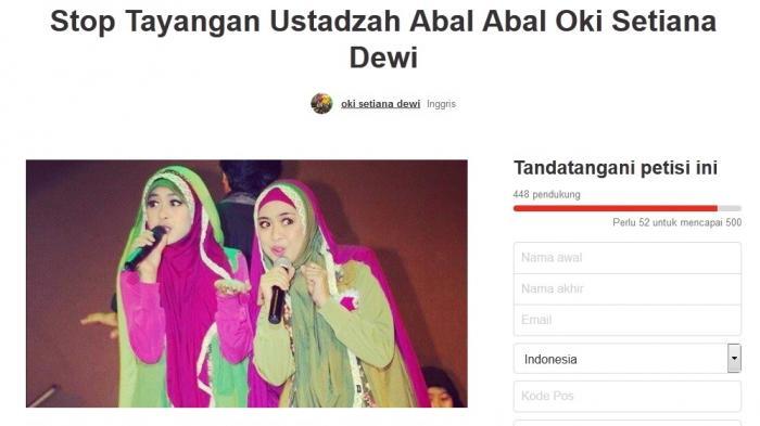 Oki Setiana Dewi Dipetisi Online "Stop Ustadzah Abal-Abal"