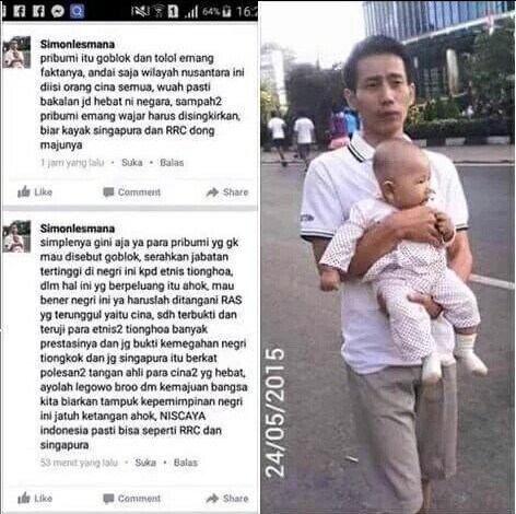 Akun Aseng Sebut Pribumi Tolol dan Harus Disingkirkan