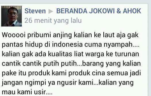 Aseng Makin Belagu, Pribumi Mau Diusir
