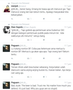 twit ahok miras