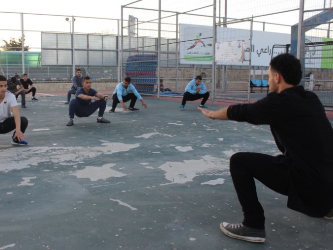 Parkour Palestina Beraksi - peregangan