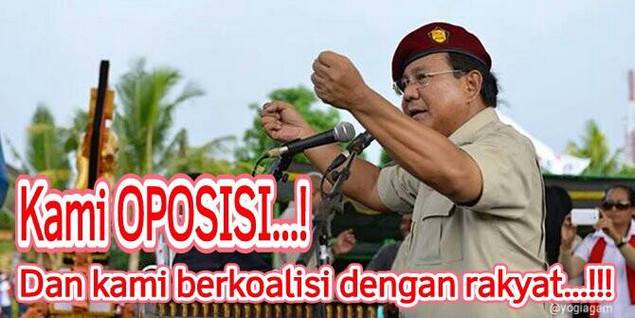 Prabowo: Kami Oposisi, Kami Hanya Berkoalisi Dengan Rakyat!