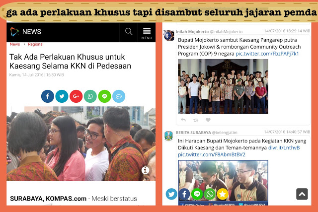 Kompas: Tak Ada Perlakuan Khusus Untuk Kaesang, FAKTA: Kaesang Disambut Jajaran Pemda Mojokerto