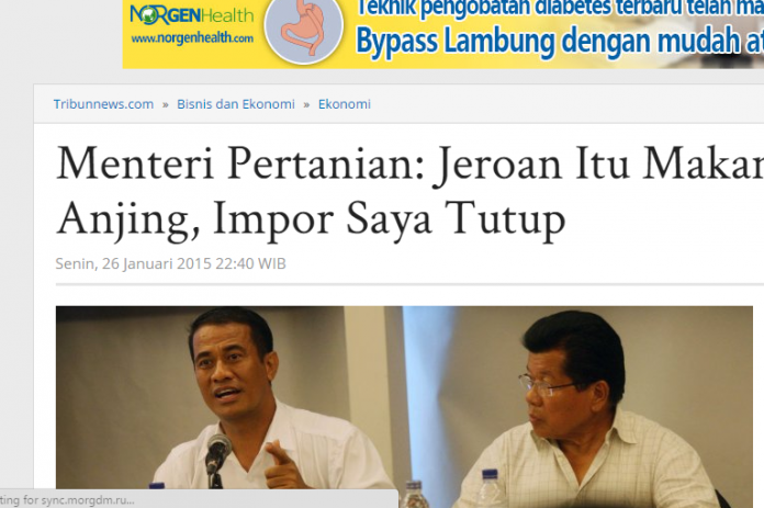 Inkonsistensi Mentan Soal Jeroan Makanan Anjing dan Stop Impor