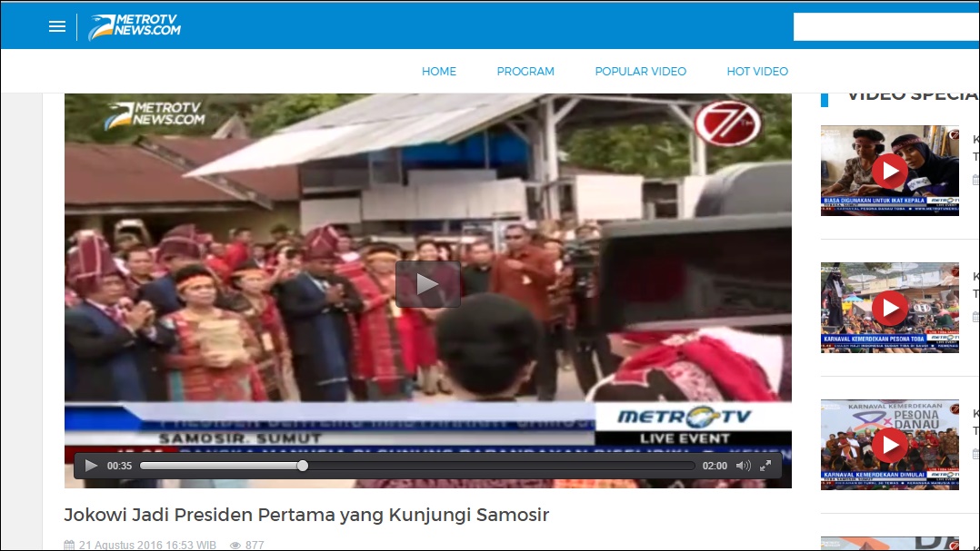 MetroTV Ngawur Sebut Jokowi Presiden Pertama ke Samosir, Soekarno Pernah, SBY Pernah 3x Lebih Dulu
